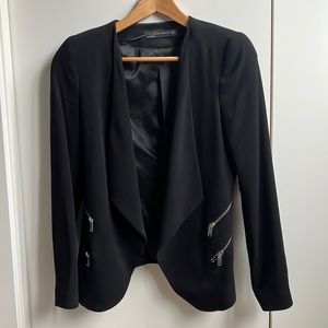 Zara cropped black blazer size small